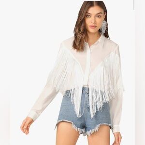 Women’s western fringe blouse